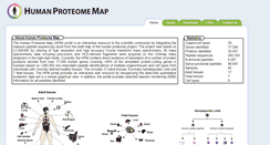Desktop Screenshot of humanproteomemap.org