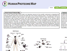 Tablet Screenshot of humanproteomemap.org